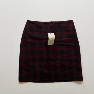 Paul Smith Woven Mini Skirt: Navy and Red Plaid NWT